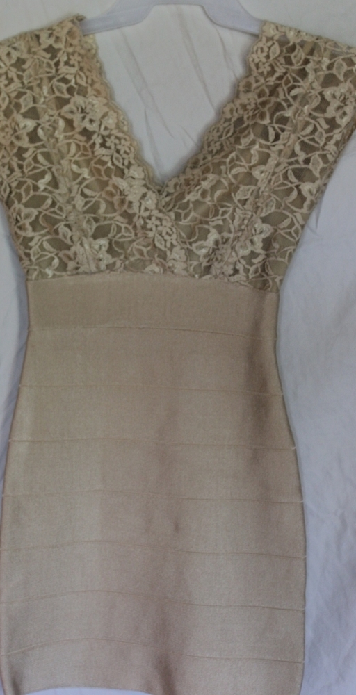 Tan Bebe mini dress